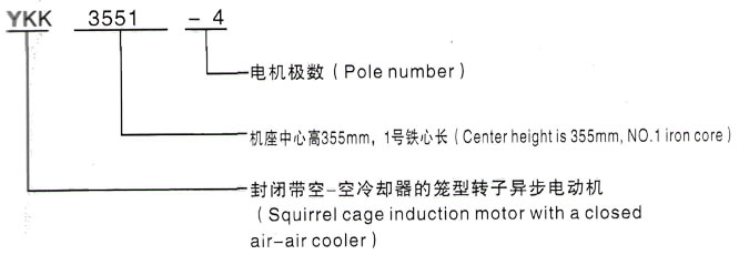 YKK系列(H355-1000)高压贵州三相异步电机西安泰富西玛电机型号说明
